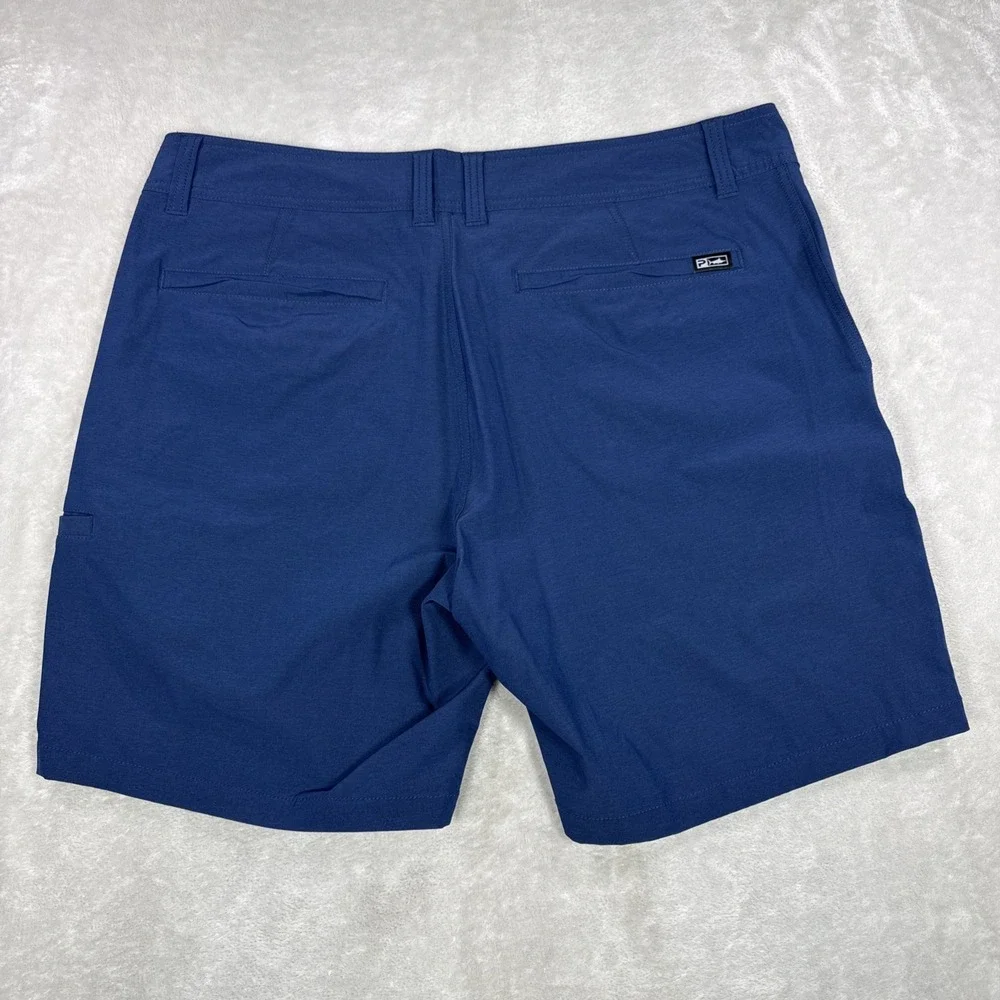 Pelagic Shorts Mens 38 Navy Blue Performance Fishing Outdoor Surf